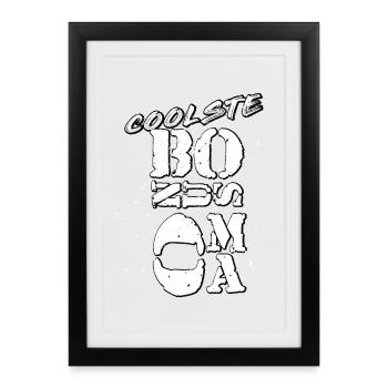 Stiefoma Bonusoma Oma - Gerahmtes Poster (27 × 37 cm) - Schwarz - Vorne