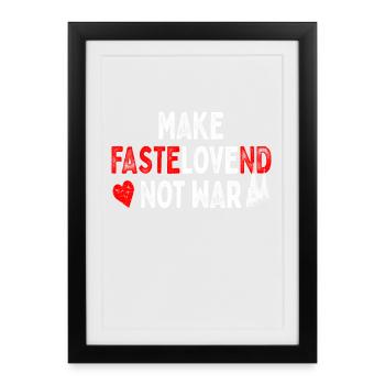 Carnaval de Cologne Faire Fastelovend Pas La Guerre Amour Kölsch - Affiche encadrée (27 × 37 cm) - noir - Devant
