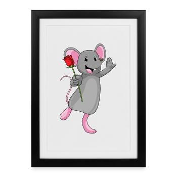 Rat Rose - Framed poster (27 × 37 cm) - black - Front