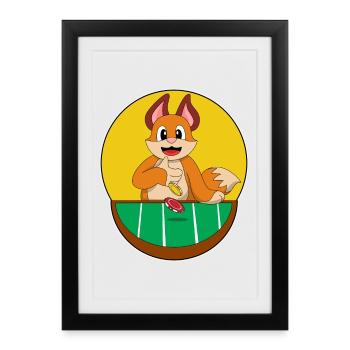 Jetons de poker Fox Poker - Affiche encadrée (27 × 37 cm) - noir - Devant