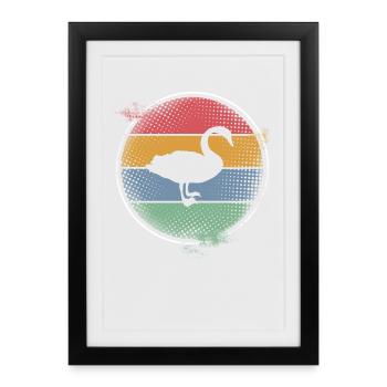 Cygne - Affiche encadrée (27 × 37 cm) - noir - Devant