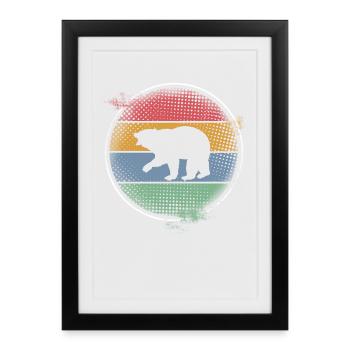 Bear - Framed poster (27 × 37 cm) - black - Front