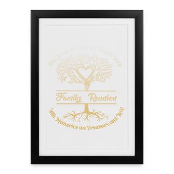 Réunion de famille L’amour de notre famille - Affiche encadrée (27 × 37 cm) - noir - Devant