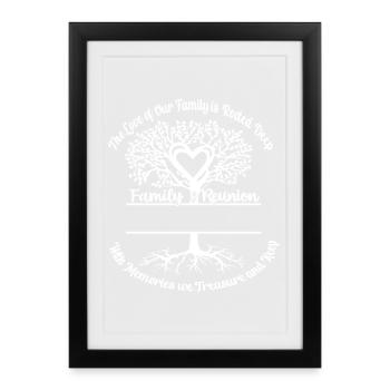 Réunion de famille L’amour de notre famille - Affiche encadrée (27 × 37 cm) - noir - Devant