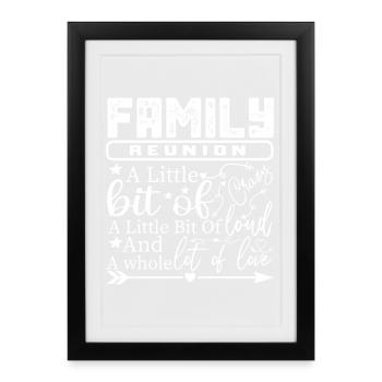 Family Reunion A Little Bit Crazy - Framed poster (27 × 37 cm) - black - Front