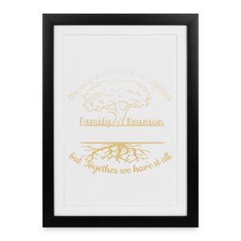 Réunion de famille Nous n’avons peut-être pas tout - Affiche encadrée (27 × 37 cm) - noir - Devant
