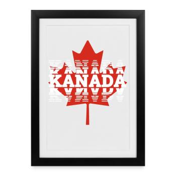 Kanada - Gerahmtes Poster (27 × 37 cm) - Schwarz - Vorne