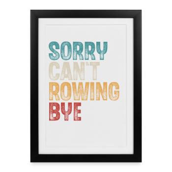 Rameur Rameur Bateau à rames - Affiche encadrée (27 × 37 cm) - noir - Devant