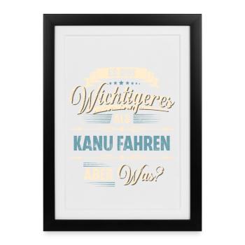 Kanu Kanufahrer Kanufahren - Gerahmtes Poster (27 × 37 cm) - Schwarz - Vorne
