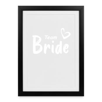 Team Bridal Wedding Celebration - Framed poster (27 × 37 cm) - black - Front