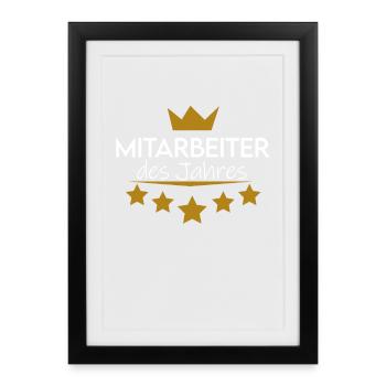 Mitarbeiter des Jahres - Gerahmtes Poster (27 × 37 cm) - Schwarz - Vorne