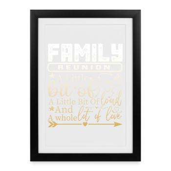 Family Reunion A Little Bit Crazy - Framed poster (27 × 37 cm) - black - Front