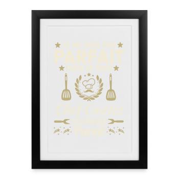 Chef CUISTOT - Affiche encadrée (27 × 37 cm) - noir - Devant