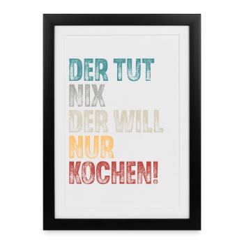 Koch - Gerahmtes Poster (27 × 37 cm) - Schwarz - Vorne