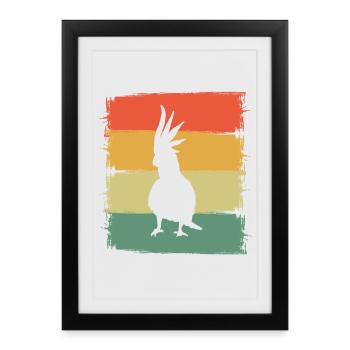 Cockatoo - Framed poster (27 × 37 cm) - black - Front