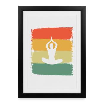 Yoga - Affiche encadrée (27 × 37 cm) - noir - Devant