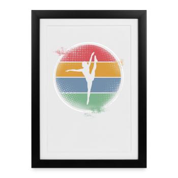 Ballet Balerina - Framed poster (27 × 37 cm) - black - Front