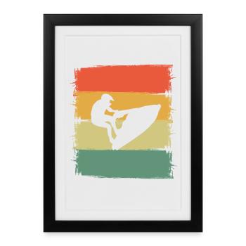 Jet ski - Framed poster (27 × 37 cm) - black - Front