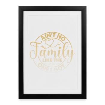 Family Appreciation Ain't No Family - Framed poster (27 × 37 cm) - black - Front