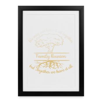 Réunion de famille Nous n’avons peut-être pas tout - Affiche encadrée (27 × 37 cm) - noir - Devant