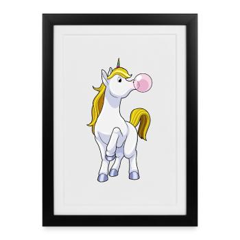 Unicorn Chewing Gum - Framed poster (27 × 37 cm) - black - Front