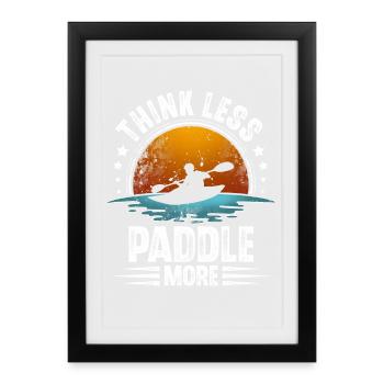 Kayak Kayaking Paddle Kayaker Kayaker - Affiche encadrée (27 × 37 cm) - noir - Devant