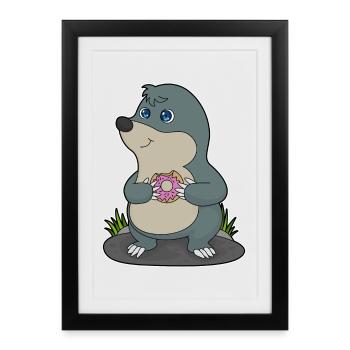 Mole Donut - Framed poster (27 × 37 cm) - black - Front