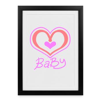 Baby Heart - Framed poster (27 × 37 cm) - black - Front