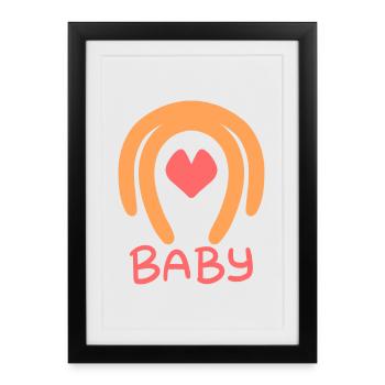 Baby - Framed poster (27 × 37 cm) - black - Front