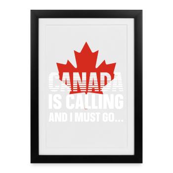Kanada - Gerahmtes Poster (27 × 37 cm) - Schwarz - Vorne