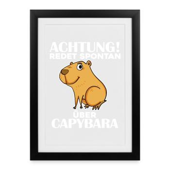 Capybara - Gerahmtes Poster (27 × 37 cm) - Schwarz - Vorne
