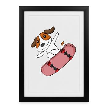 Berger belge - Affiche encadrée (27 × 37 cm) - noir - Devant