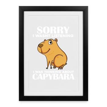 Capybara - Gerahmtes Poster (27 × 37 cm) - Schwarz - Vorne