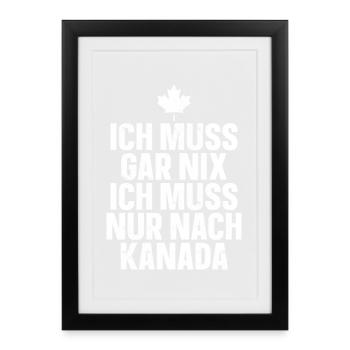 Kanada - Gerahmtes Poster (27 × 37 cm) - Schwarz - Vorne