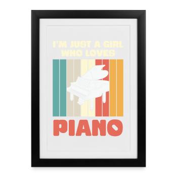Musical butterfly with colorful background - Framed poster (27 × 37 cm) - black - Front