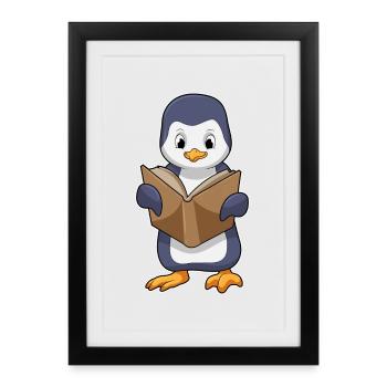 Livre de nerds de Penguin - Affiche encadrée (27 × 37 cm) - noir - Devant