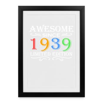 1939 - Né en 1939 - Fantastique depuis 1939 - Affiche encadrée (27 × 37 cm) - noir - Devant