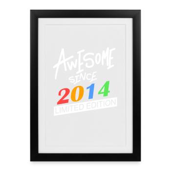 2014 - Vintage 2014 - Fantastic since 2014 - Framed poster (27 × 37 cm) - black - Front