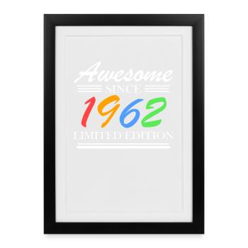 1962 - Né en 1962 - Fantastique depuis 1962 - Affiche encadrée (27 × 37 cm) - noir - Devant