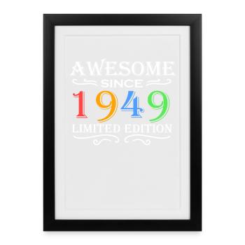 1949 - Né en 1949 - Fantastique depuis 1949 - Affiche encadrée (27 × 37 cm) - noir - Devant