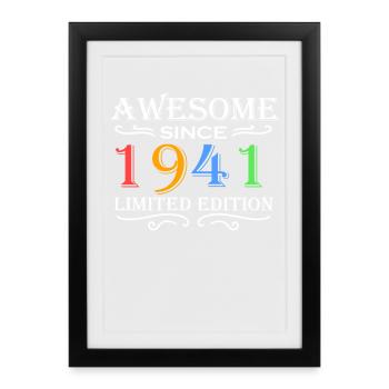 1941 - Né en 1941 - Fantastique depuis 1941 - Affiche encadrée (27 × 37 cm) - noir - Devant