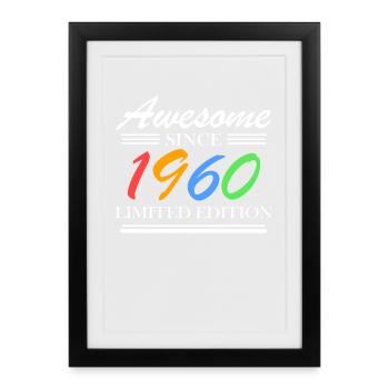 1960 - Né en 1960 - Fantastique depuis 1960 - Affiche encadrée (27 × 37 cm) - noir - Devant