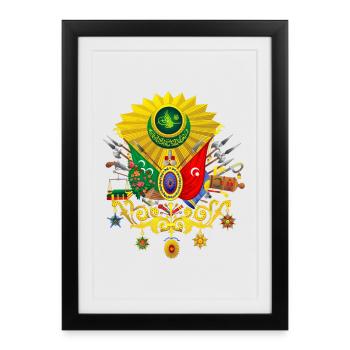 Empire ottoman - Osmanli Armasi - Tura Turk - Affiche encadrée (27 × 37 cm) - noir - Devant