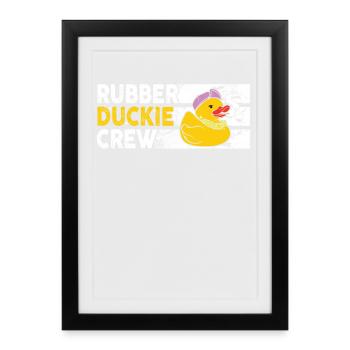 Canard en caoutchouc Équipage de canard en caoutchouc - Affiche encadrée (27 × 37 cm) - noir - Devant