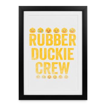 Canard en caoutchouc Équipage de canard en caoutchouc - Affiche encadrée (27 × 37 cm) - noir - Devant