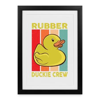 Canard en caoutchouc Équipage de canard en caoutchouc - Affiche encadrée (27 × 37 cm) - noir - Devant