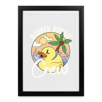 Canard en caoutchouc Équipage de canard en caoutchouc - Affiche encadrée (27 × 37 cm) - noir - Devant