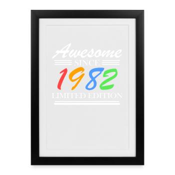 1982 - Born 1982 - Fantastic since 1982 - Framed poster (27 × 37 cm) - black - Front