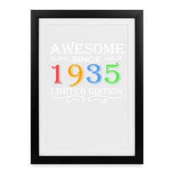 1935 - Born 1935 - Fantastic since 1935 - Framed poster (27 × 37 cm) - black - Front