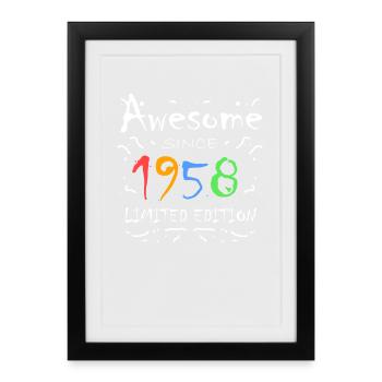1958 - Born 1958 - Fantastic since 1958 - Framed poster (27 × 37 cm) - black - Front